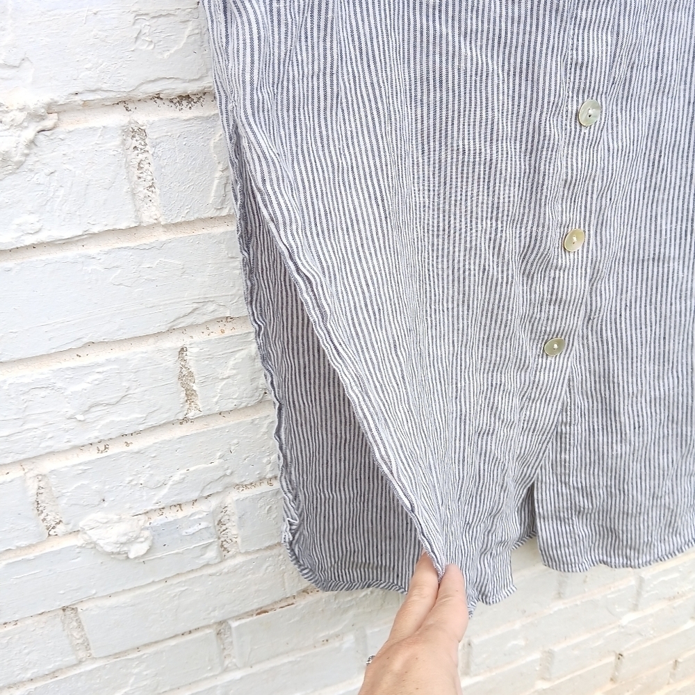 St. Tropez Linen Stripe Skirt Size Small - Picture 4 of 7
